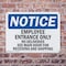 Signmission Employee Entrance Only No Deliveries See OSHA Notice Sign, Plastic, 14in W x 10in L, 2PK OS-2PACK-NS-P-1014-L-11945 - alternate 5